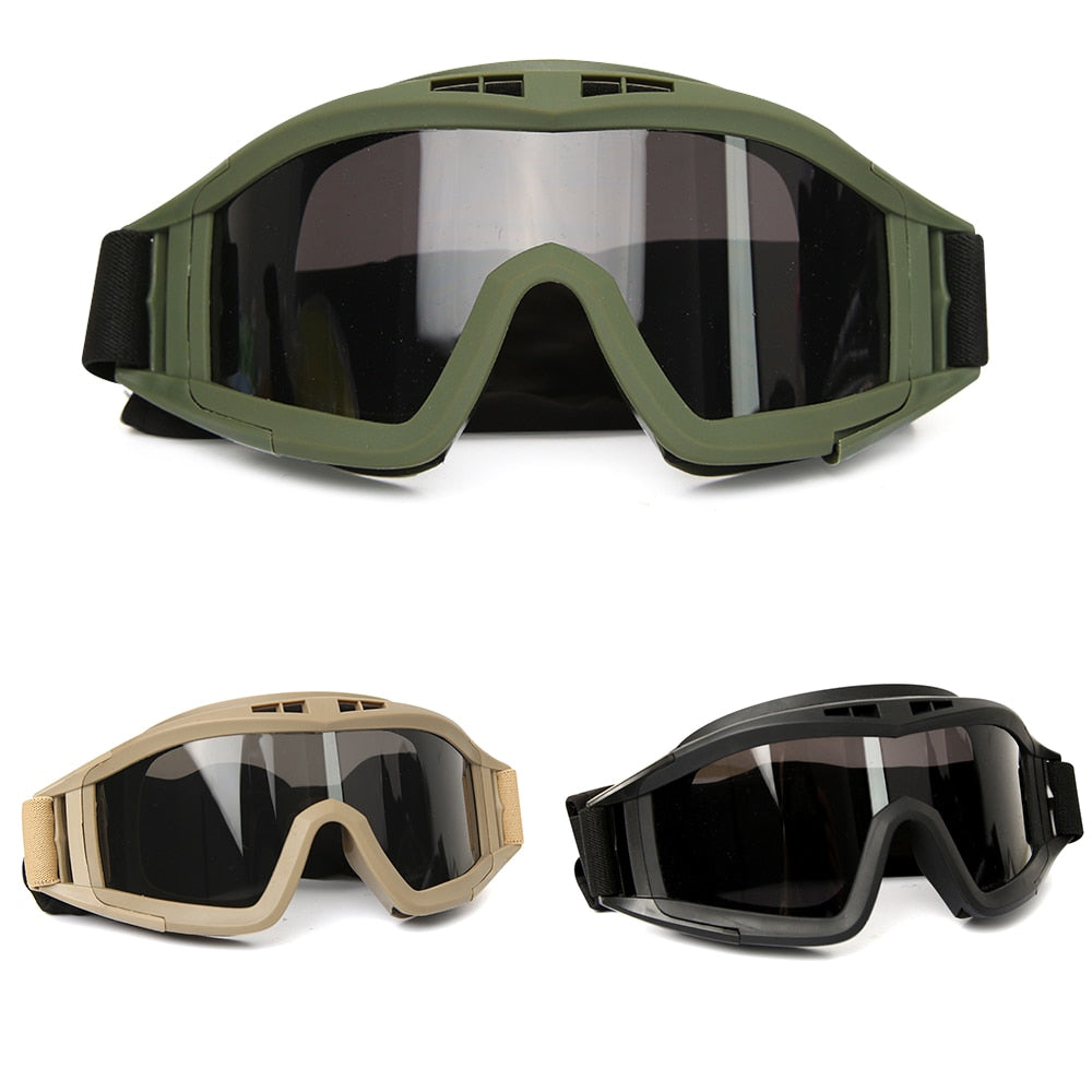 JSJM Airsoft Tactical Goggles 3 Lens