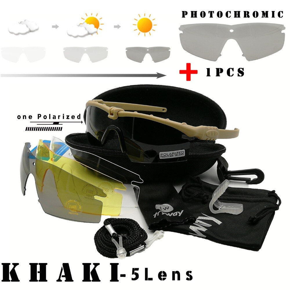 Outdoor Photochromic glasses 3.0 Ballistic Polarized goggles