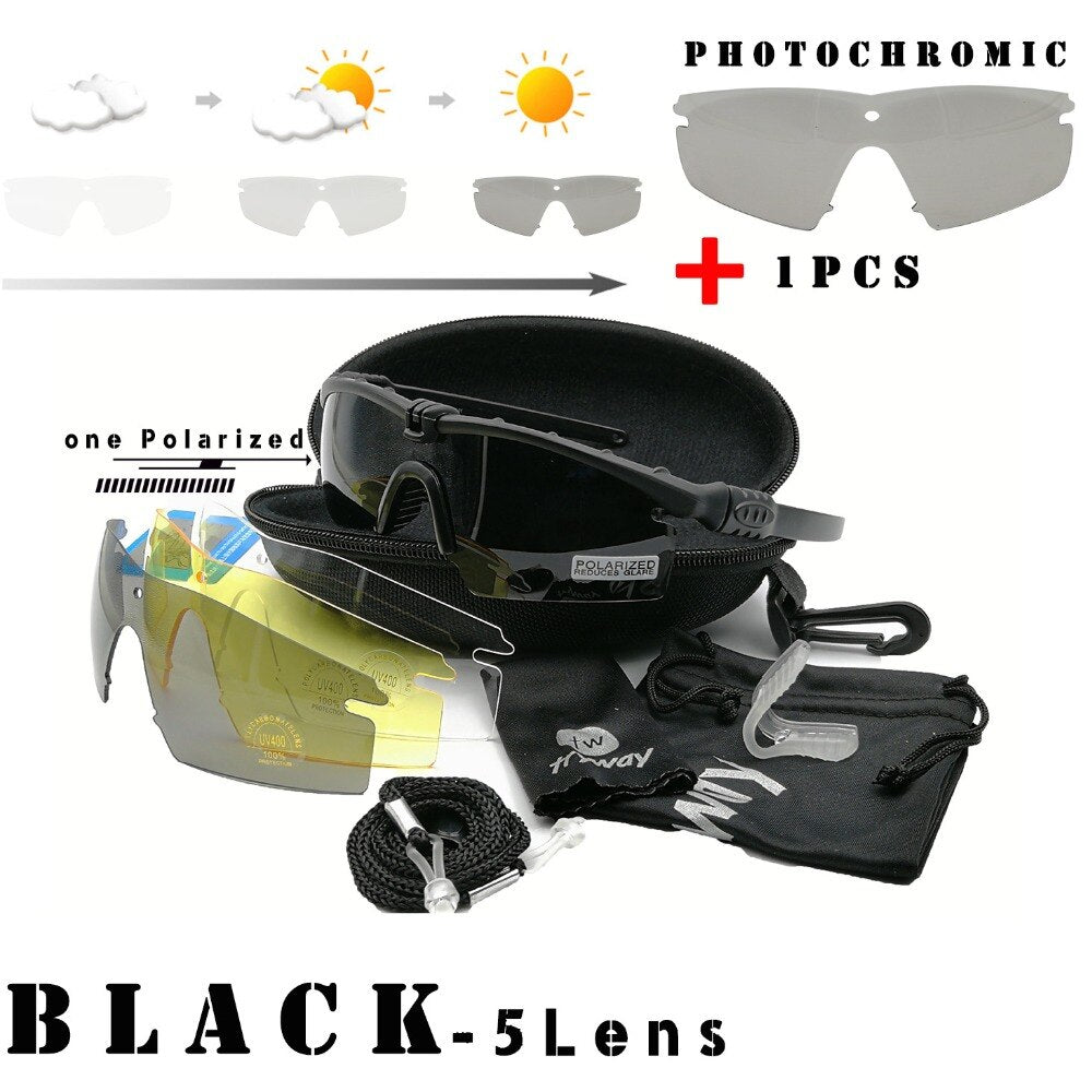 Outdoor Photochromic glasses 3.0 Ballistic Polarized goggles