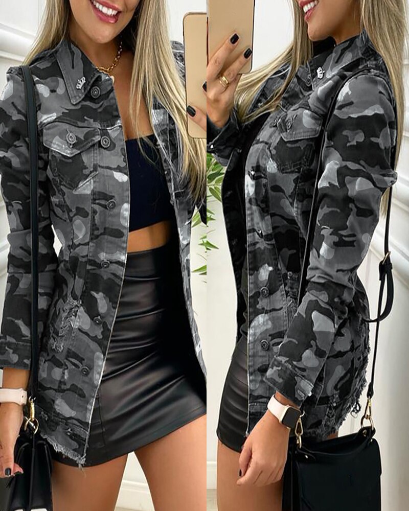 Camouflage Coat for Women Army