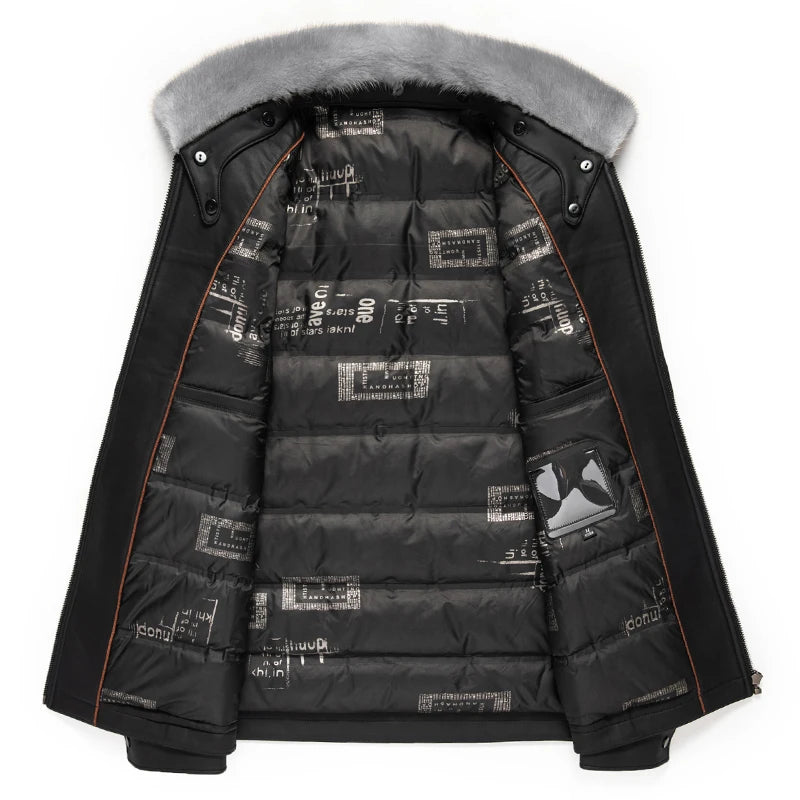 Winter High-quality Men's Removable  Down Jacket