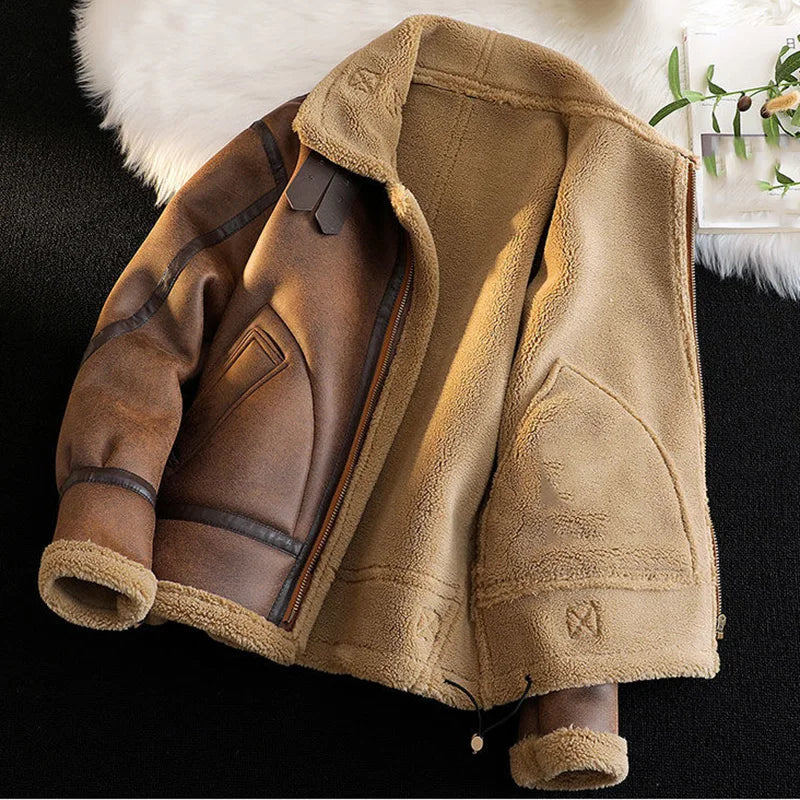 Men Leather Short Jacket